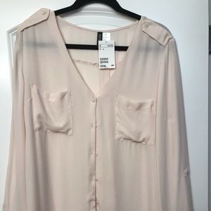 Pale peach blouse